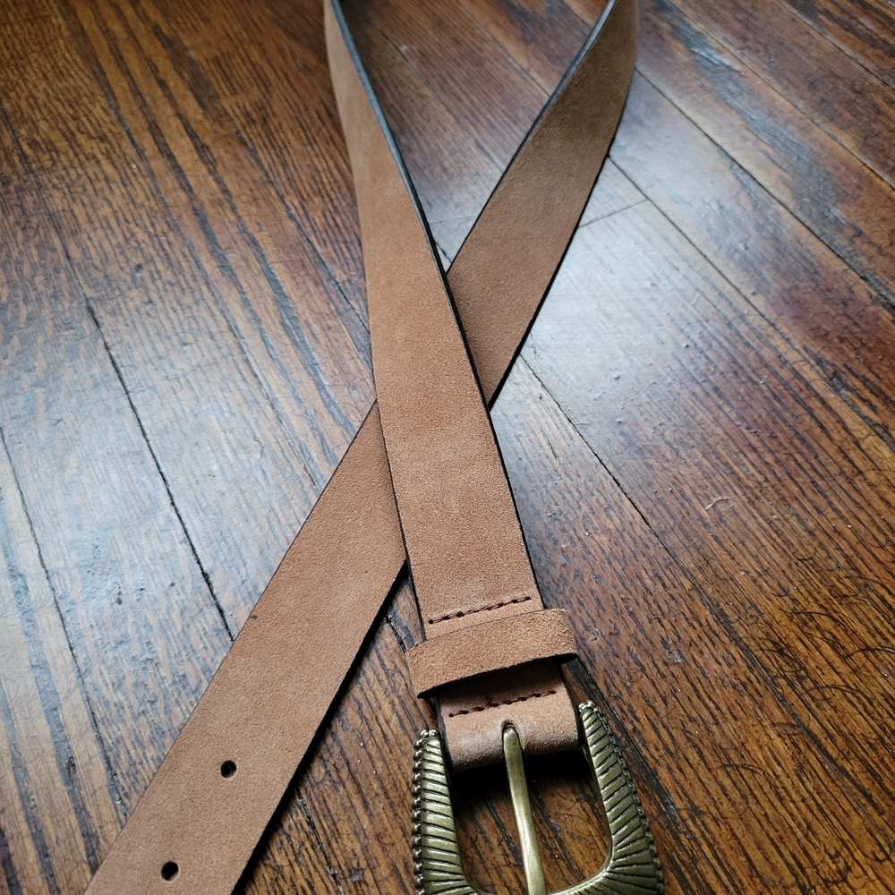 Time and Tru L Women’s Leather Belt Cognac Western, Casual - Picture 9 of 11